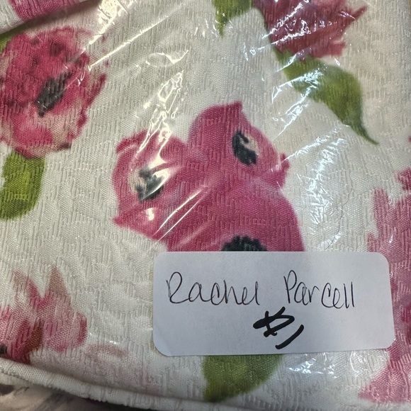 RACHEL PARCELL WHITE Pink Peonies Womans classic cottagecore sheath dress LARGE - Picture 14 of 14